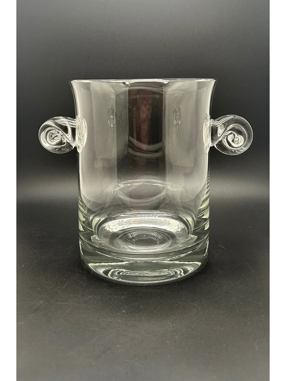Elegant Clear Crystal Ice Bucket/Wine Chiller with Twisted Handles